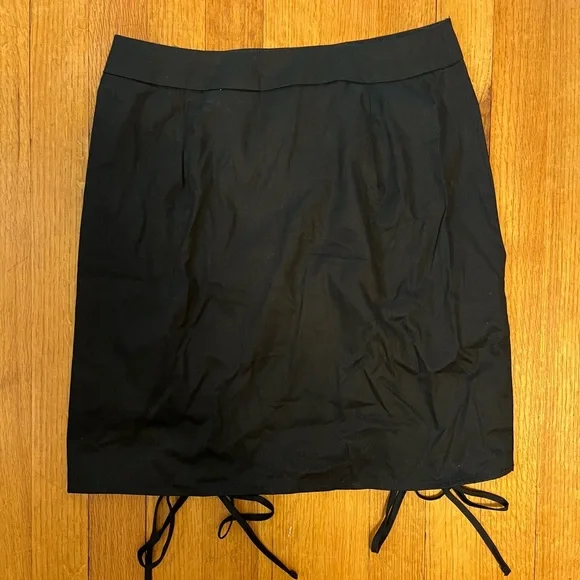Black Ruched High Waisted Tight Women's Skirt - Picture 3 of 3